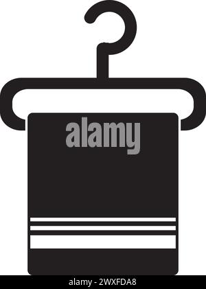 icona asciugamano disegno vettoriale del logo Illustrazione Vettoriale