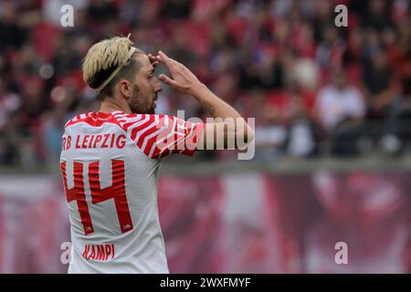 Lipsia, Germania. 30 marzo 2024. Kevin Kampl (RasenBallsport Leipzig, #44), RB Leipzig vs Mainz 05, 1a Bundesliga, calcio, DFB, Bundesliga, stagione 2023/2024, red bull arena di lipsia, 30.03. 2024, credito: HMB Media/Uwe Koch/Alamy Live News , Foto Stock