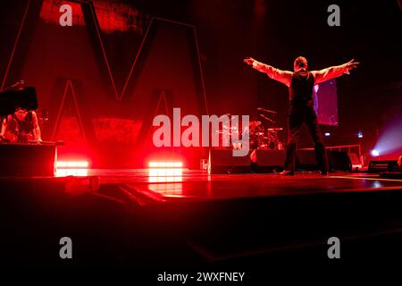 Milano, Italia. 30 marzo 2024. Dave Gahan dei Depeche Mode si esibisce dal vivo al Mediolanum Forum di Milano, il 30 2024 marzo Credit: Mairo Cinquetti/Alamy Live News Foto Stock