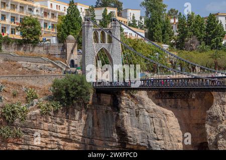 Il centro storico di Costantino, i ponti e i monumenti storici dell'Algeria Foto Stock