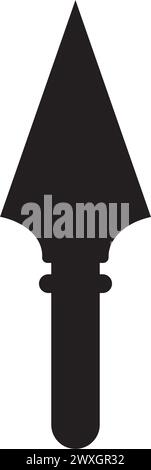 disegno del simbolo della figura vettoriale dell'icona della lancia Illustrazione Vettoriale