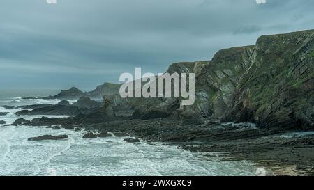 Hartland Quay, Devon Foto Stock