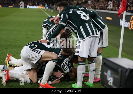 Londra, Regno Unito. 30 marzo 2024. Londra, 30 marzo 2024: Durante la partita di Premier League tra Brentford e Manchester United al GTech Community Stadium il 30 marzo 2024 a Londra, Inghilterra. (Pedro Soares/SPP) credito: SPP Sport Press Photo. /Alamy Live News Foto Stock
