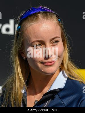 Sabato 30 marzo 2024. La 78a gara di barche femminile Foto Stock