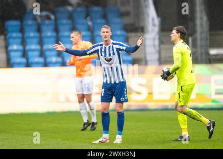 Esbjerg, Danimarca. 28 marzo 2024. Emil Holten (11) di Esbjerg FB visto durante il 2. Division match tra Esbjerg FB e FC Roskilde al Blue Water Arena Esbjerg. (Foto: Gonzales Photo - Frederikke Jensen). Foto Stock