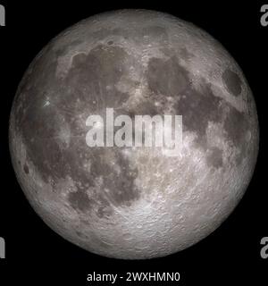 La bella luna piena nel cielo. Foto Stock
