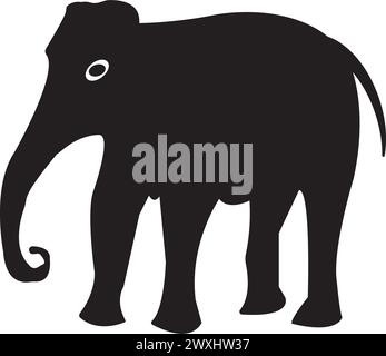 illustrazione vettoriale dell'icona dell'elefante design semplice Illustrazione Vettoriale