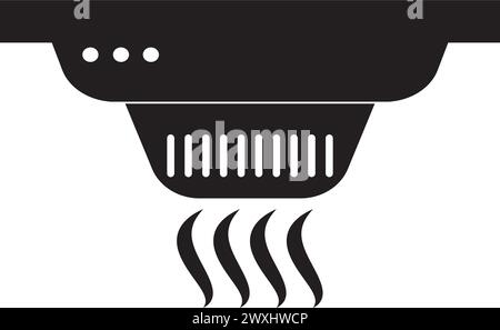 illustrazione vettoriale dell'icona del sistema di allarme fumo design semplice Illustrazione Vettoriale