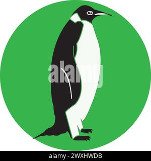 illustrazione vettoriale dell'icona dei pinguini design semplice Illustrazione Vettoriale