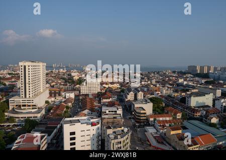 Il paesaggio urbano di Georgetown su Penang in Malesia Asia Foto Stock