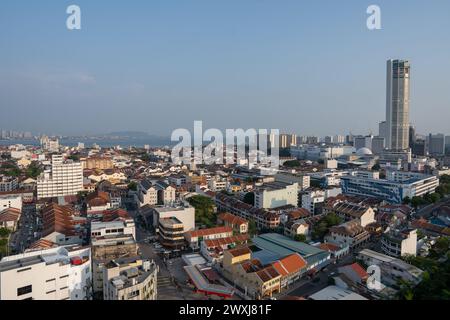 Il paesaggio urbano di Georgetown su Penang in Malesia Asia Foto Stock