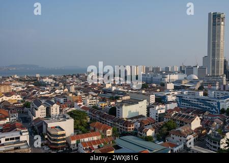 Il paesaggio urbano di Georgetown su Penang in Malesia Asia Foto Stock