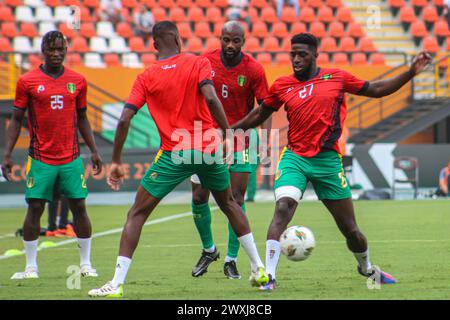 ABIDJAN, COSTA d'AVORIO - GENNAIO 29; Mauritania durante la partita TotalEnergies Caf Africa Cup of Nations (Afcon 2023) tra Capo Verde e Mauritan Foto Stock