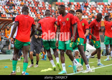 ABIDJAN, COSTA d'AVORIO - GENNAIO 29; Mauritania durante la partita TotalEnergies Caf Africa Cup of Nations (Afcon 2023) tra Capo Verde e Mauritan Foto Stock