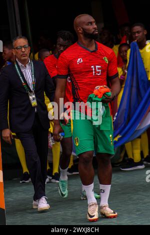 ABIDJAN, COSTA d'AVORIO - GENNAIO 29; Doukara Aouleymane di Mauritania durante la Coppa d'Africa TotalEnergies Caf (Afcon 2023) partita tra C Foto Stock