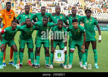 ABIDJAN, COSTA d'AVORIO - GENNAIO 29; Mauritania durante la partita TotalEnergies Caf Africa Cup of Nations (Afcon 2023) tra Capo Verde e Mauritan Foto Stock