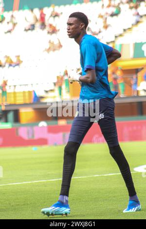 ABIDJAN, COSTA d'AVORIO - GENNAIO 29; Niasse Babacar di Mauritania durante la partita TotalEnergies Caf Africa Cup of Nations (Afcon 2023) tra Cape Foto Stock