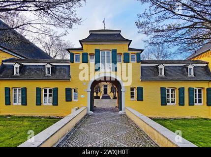 Haus Katz, Juechen, Rhein-Kreis Neuss, bassa Renania, Renania settentrionale-Vestfalia, Germania Foto Stock