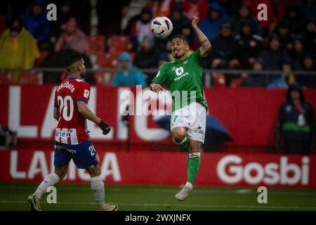 Girona, Spagna. 31 marzo 2024. Rodri (Betis) durante una partita della Liga EA Sports tra Girona FC e Real Betis all'Estadio Municipal de Montilivi, a Girona, in Spagna, il 31 marzo 2024. Foto di Felipe Mondino/Sipa USA credito: SIPA USA/Alamy Live News Foto Stock