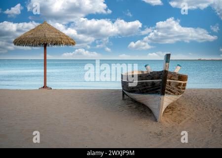 Bellissime spiagge in Qatar. Suq sulla spiaggia di al wakrah wakra Doha Qatar Foto Stock