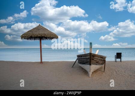 Bellissime spiagge in Qatar. Suq sulla spiaggia di al wakrah wakra Doha Qatar Foto Stock