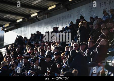 Featherstone, Inghilterra - 29 marzo 2024 tifosi Wakefield Trinity. Campionato Betfred Rugby League, Featherstone Rovers vs Wakefield Trinity al Millennium Stadium, Featherstone, UK Dean Williams Foto Stock