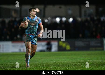 Featherstone, Inghilterra - 29 marzo 2024 Oliver Pratt di Wakefield Trinity. Campionato Betfred Rugby League, Featherstone Rovers vs Wakefield Trinity al Millennium Stadium, Featherstone, UK Dean Williams Foto Stock