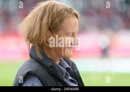 Monaco, Germania. 31 marzo 2024. Monaco di Baviera, Germania, 31 marzo 2024: Melanie Behringer prima della semifinale della Coppa di Germania tra il Bayern Monaco e l'Eintracht Frankfurt al Campus di Bayern, Germania. (Sven Beyrich/SPP) credito: SPP Sport Press Photo. /Alamy Live News Foto Stock