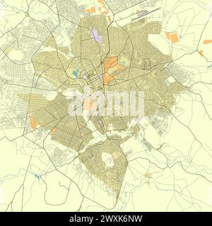 Mappa di Lubumbashi, Repubblica Democratica del Congo Illustrazione Vettoriale