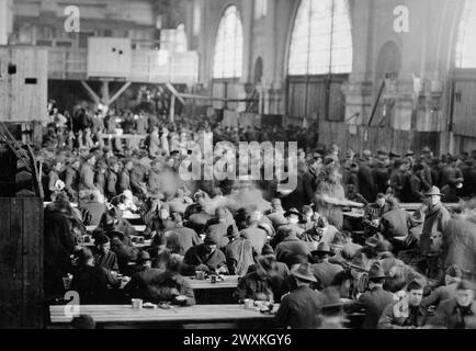 21° grande Div. Corpo dei trasporti, Camp Pullman, Francia. Cena di Natale CA. 25 dicembre 1918 Foto Stock