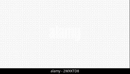 Labirinto a flusso di colore grigio chiaro con sfondo a labirinto, texture ornamentale per diapositive di presentazione. Illustrazione Vettoriale