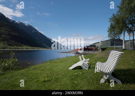 Au bord du fiordo Foto Stock