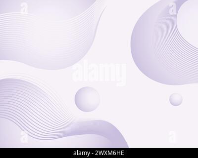 Sfondo astratto viola chiaro per presentazioni, siti Web, design. Illustrazione vettoriale con linee e sfumature Illustrazione Vettoriale