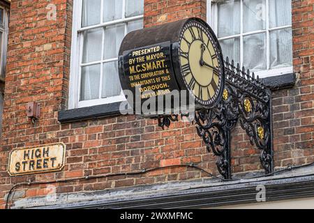 Tewkesbury Clock Foto Stock