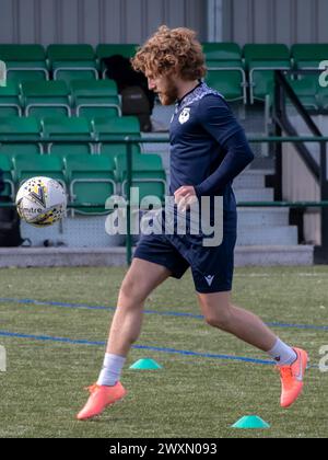 Motherwell Scotland, Regno Unito. 5 settembre 2020: Squadra di calcio semiprofessionistico scozzese, Caledonian Braves, allenata all'Alliance Park. Foto Stock