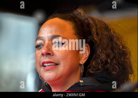 Gissella Arend alla giornata internazionale contro il razzismo e la discriminazione del 21 marzo Comite ad Amsterdam Paesi Bassi 23-3-2024 Foto Stock