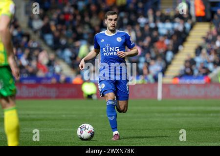 Leicester lunedì 1 aprile 2024. Harry Winks di Leicester City durante la seconda metà della partita del Campionato Sky Bet tra Leicester City e Norwich City al King Power Stadium di Leicester, lunedì 1 aprile 2024. (Foto: John Cripps | mi News) crediti: MI News & Sport /Alamy Live News Foto Stock