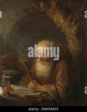 Un Hermit, 1664 anni, Rijksmuseum Gerrit Dou Foto Stock