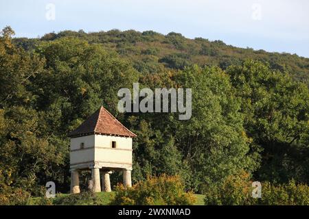 Una vecchia colombaia a Cluny, Borgogna, Francia Foto Stock