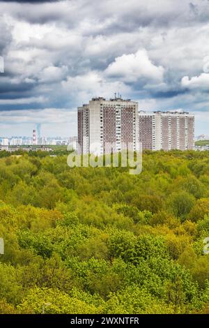 Edificio di appartamenti, anni '1980, Mosca, Russia Foto Stock