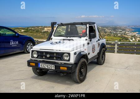 Kos, Grecia - 12 maggio 2023: Suzuki Jimny, popolare mezzo di trasporto per esplorare l'isola di Kos. Grecia Foto Stock