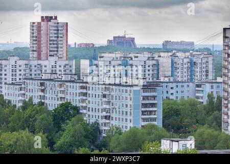 Edificio di appartamenti, anni '1980, Mosca, Russia Foto Stock