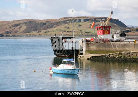 Vista interna del porto, Oban, Argyll e Bute, Scozia, Regno Unito, Europa nella primavera del 2024 Foto Stock