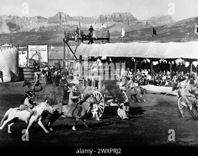 Buffalo Bill's Wild West Show, sul set del film, 'Buffalo Bill and the Indians, or sitting Bull's History Lesson', United Artists, 1976 Foto Stock