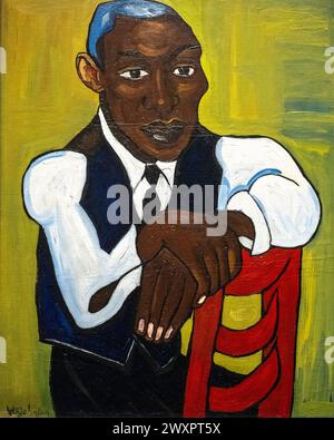 William H Johnson dipinse Man in A Vest done nel 1939-40 Foto Stock