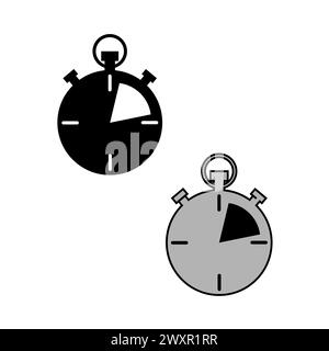 Set di icone cronometro. Simboli di misurazione del tempo. Design vettoriale cronometro. Illustrazione vettoriale. EPS 10. Illustrazione Vettoriale