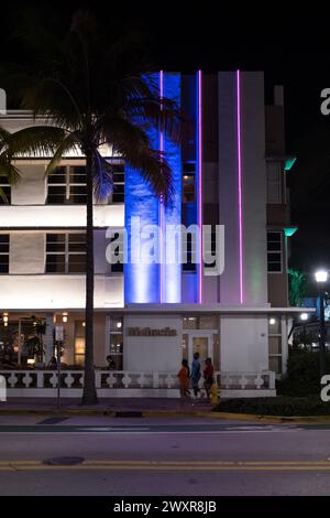 Miami, Stati Uniti. 27 ottobre 2023. South Beach Ocean Drive. Foto Stock