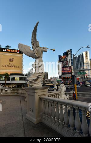 Las Vegas Boulevard, Cromwell, Caesars Palace e Ballys sulla Strip Foto Stock