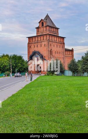 Porte Pyatnitskie del Cremlino di Kolomna, Kolomna, regione di Mosca, Russia Foto Stock