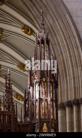 Organo del XIX secolo, York Minster, York, Inghilterra Foto Stock